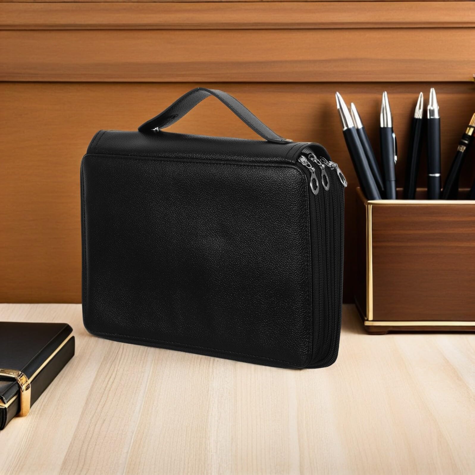 Gatuida Astuccio Grande per Matite Colorate con 200 Scomparti, Organizer a 4 Strati con Cerniera e Maniglia, Contenitore Portapenne di Grande Capacità per Studenti, Artisti e Cancelleria