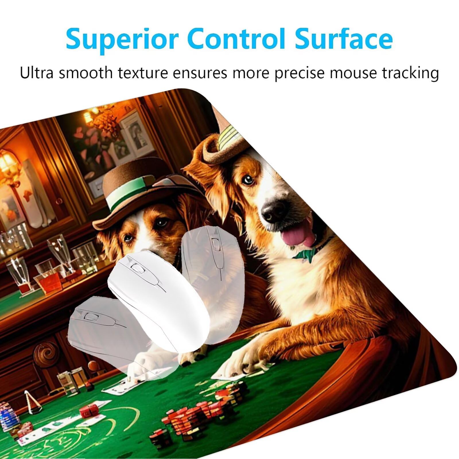 Cane Tappetino Mouse XXL Gaming 1000x500 mm 2025 Nuovo Festa Tappetino Scrivania Impermeabile,Mousepad con Base in Gomma Antiscivolo,Migliora Precisione e Velocità per Gaming, Ufficio e PC,-dd1460