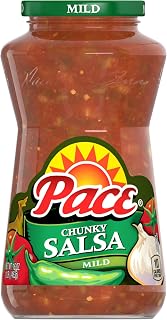 Pace Chunky Mild Salsa 16 oz Jar - Thick Gluten-Free Dip with Fresh Tomatoes, Onions & Jalapenos