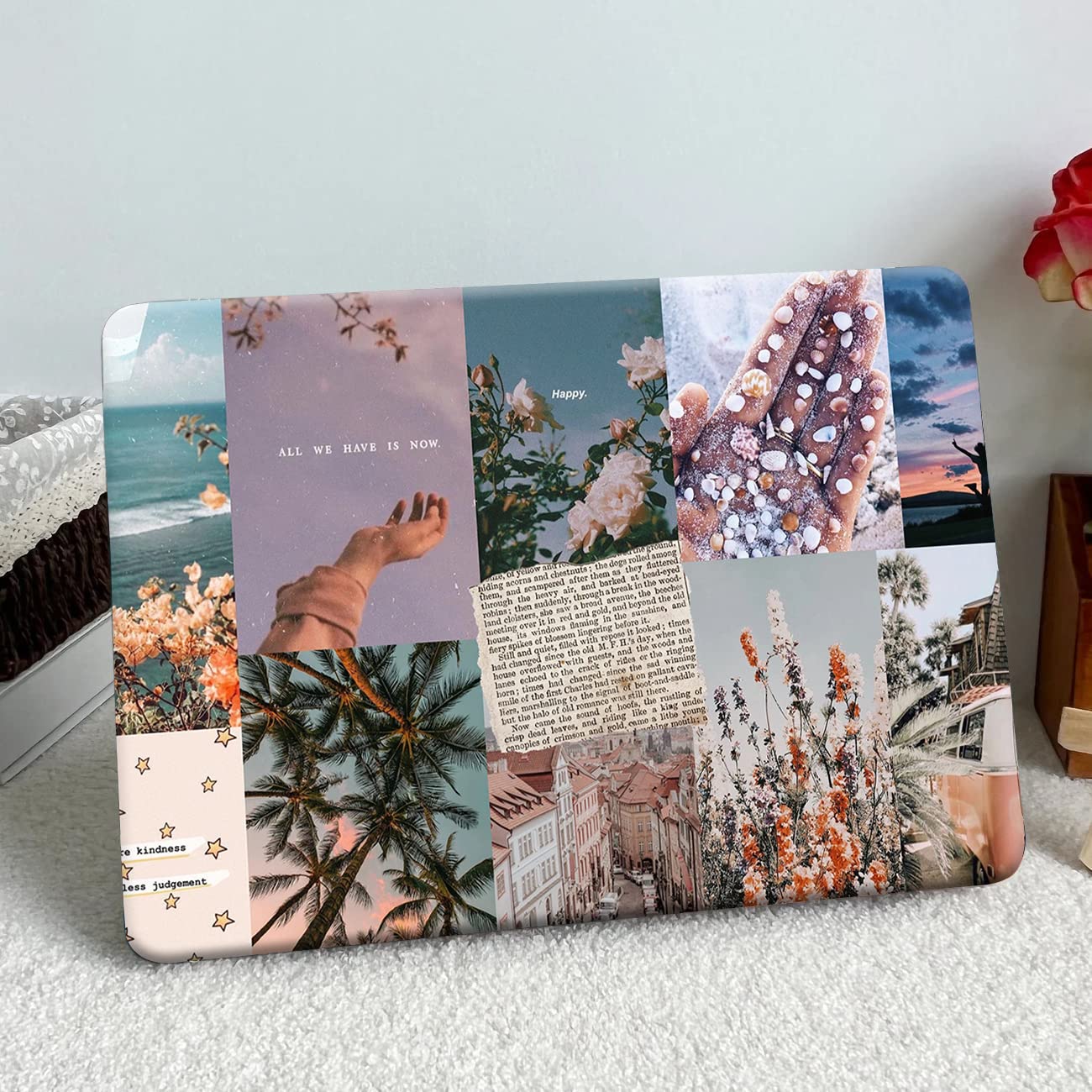 ISEE 360® Mood Board Spring Abstract Laptop Skin Vinyl Stickers for All Laptop Multicolour Sticker (16 X11 Inch)