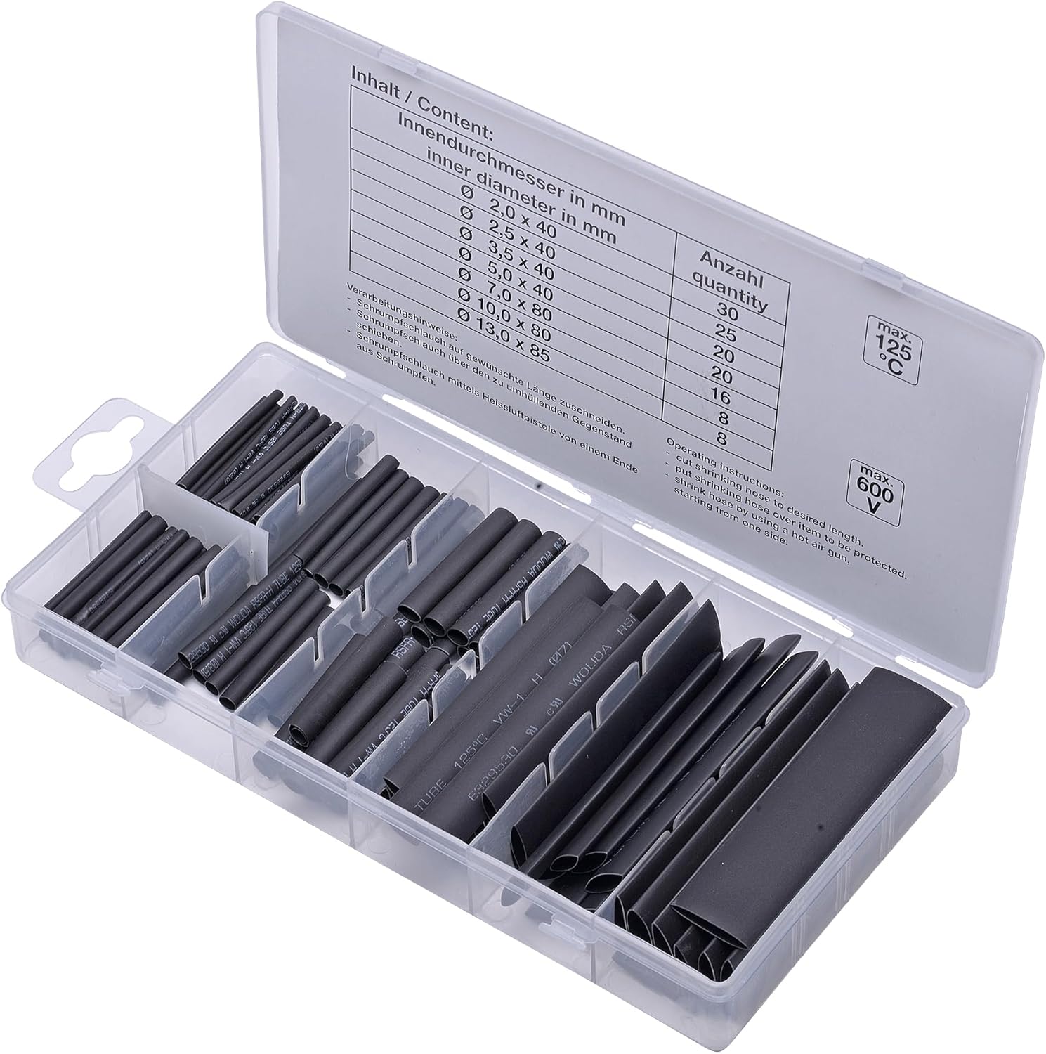 SW-Stahl Heat Shrink Wire Wrap Assortment (127 Clutch Kit 2 – 13 mm, S8042