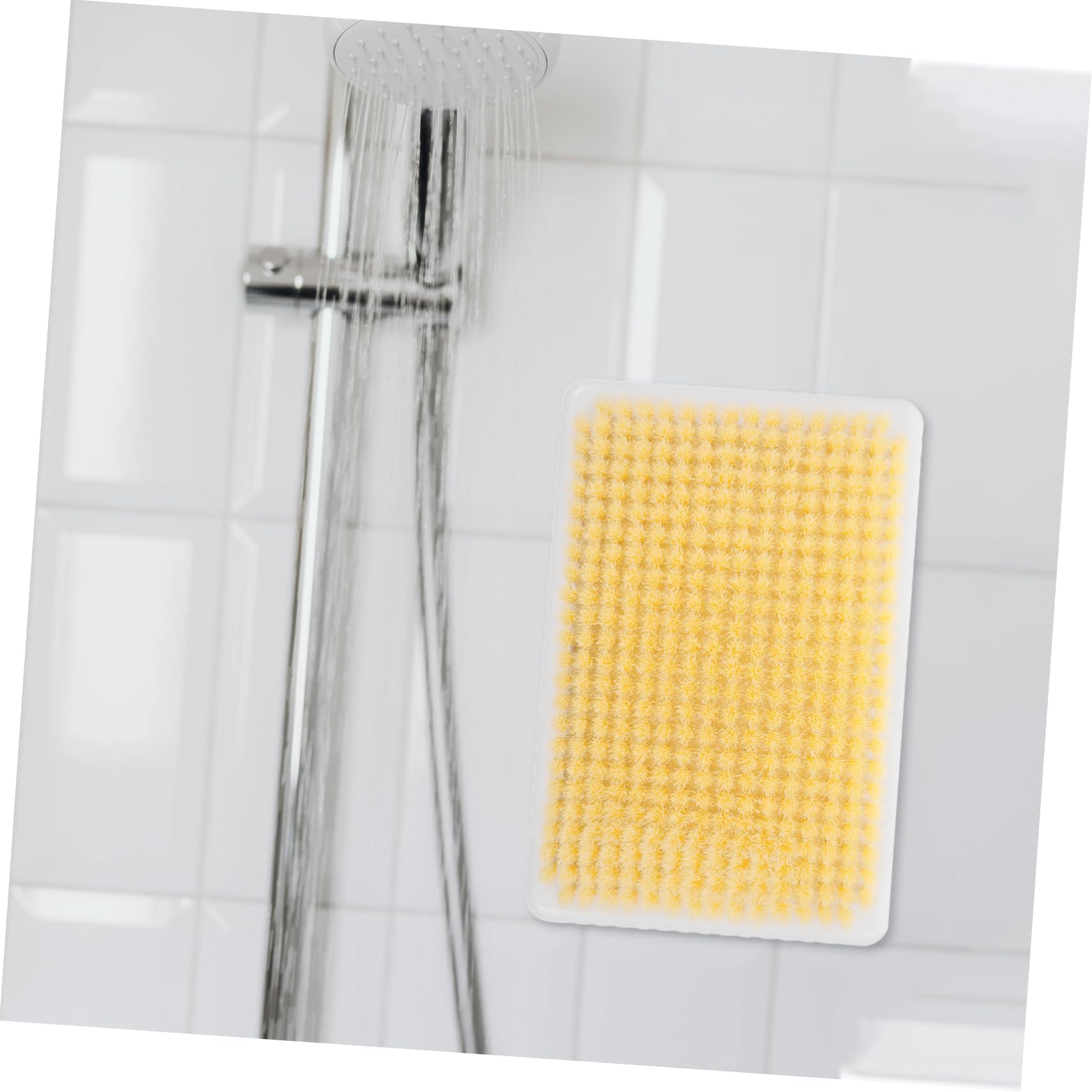 PACKOVE Almohadilla de Masaje Ahorra y Energía para Baño Diseño Multifuncional para Exfoliar Pies y Espalda Material Plástico Beige Ducha