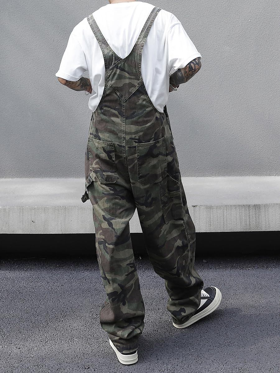 ORANDESIGNE Jeans Latzhose Herren Denim Overall Männer Sommer Streetwear Casual Verstellbare Träger Jumpsuit