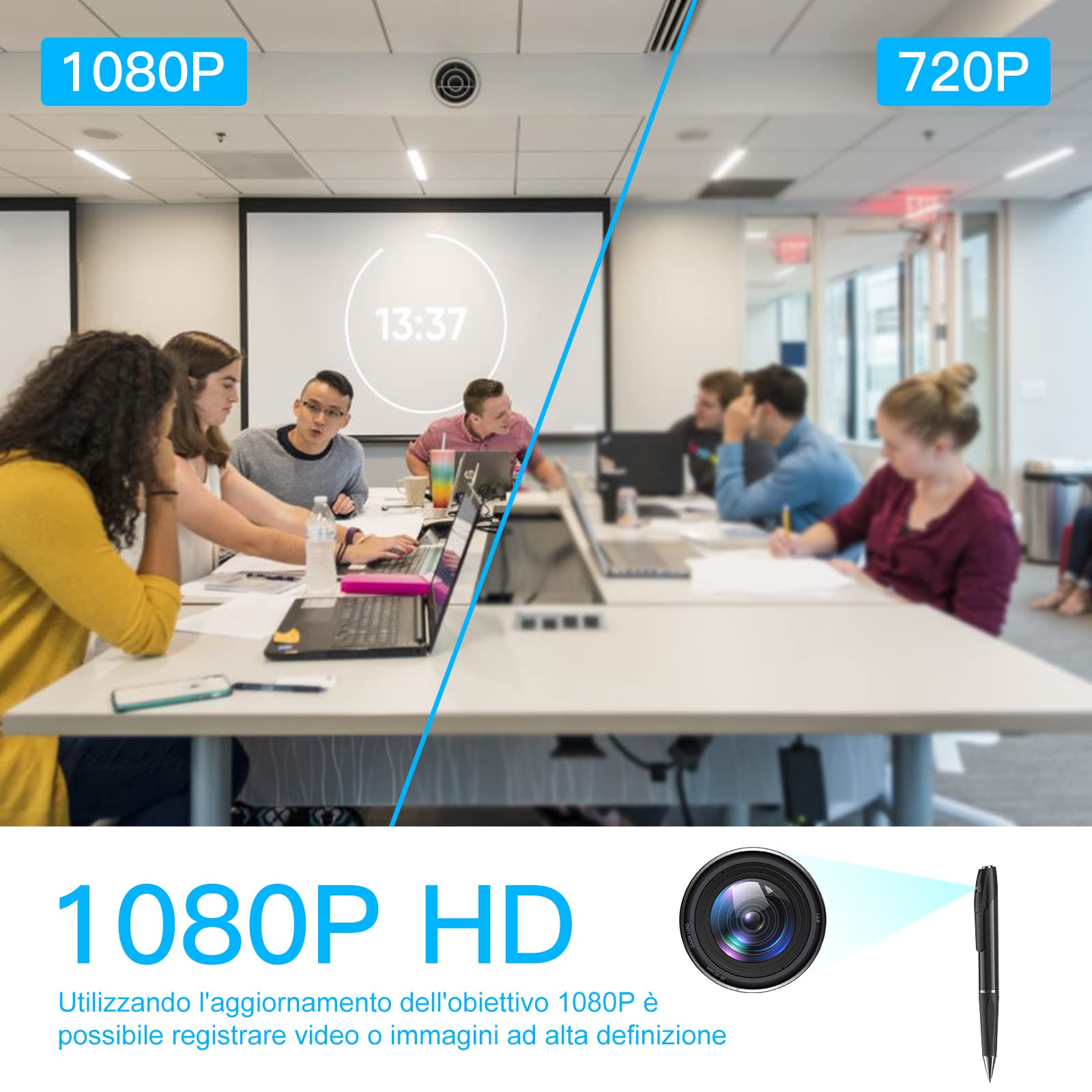 Telecamera Spia A Penna 1080P - Mini Videocamera Nascosta Con Registrazione - Foto 4