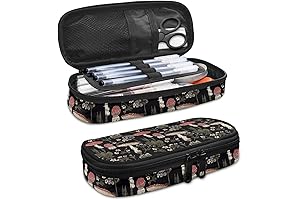 Cottagecore Pencil Case with Vintage Flower Mushroom Prints