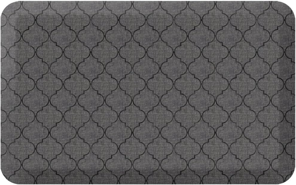 Standing Comfort Anti Fatigue Mat: Foam Ergonomic Standing Floor Mat - Non Slip Cushioned Kitchen Mat - Anti-Fatigue Standing Desk Pad - Durable & Stain Resistant Top - 20" x 32" - Trellis Gray