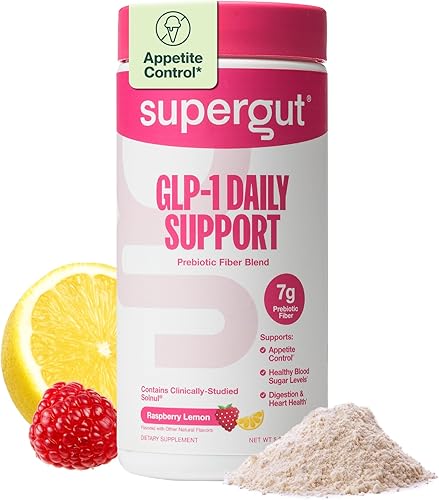 Miniatura 13 de Supergut GLP1 Daily Support - Suplemento en polvo de GLP-1 de alta fibra para mujeres y hombres, mezcla de bebida sin azúcar para la salud
