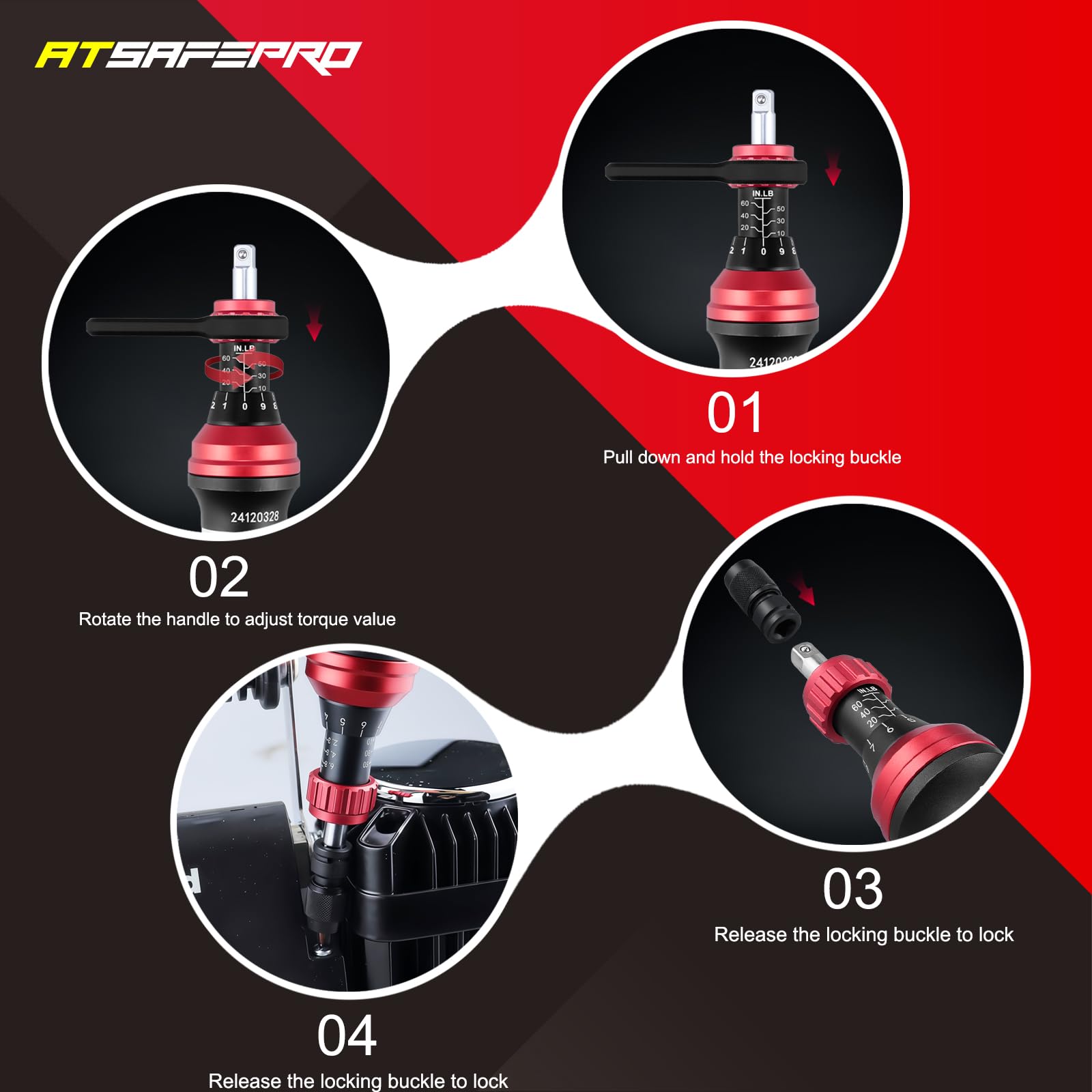 Cacciavite dinamometrico – Set di 21 cacciaviti dinamometrici, include piatto, esagonale e Phillips, chiave dinamometrica regolabile da 10 a 152 cm per strumenti, riparazione bici e montaggio