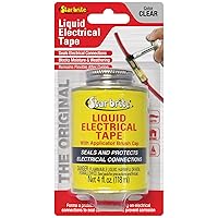 Vista 1 de STAR BRITE Cinta aislante líquida con tapa aplicadora de cepillo - Adhesión superior y protección flexible para cables deshilachados, terminales