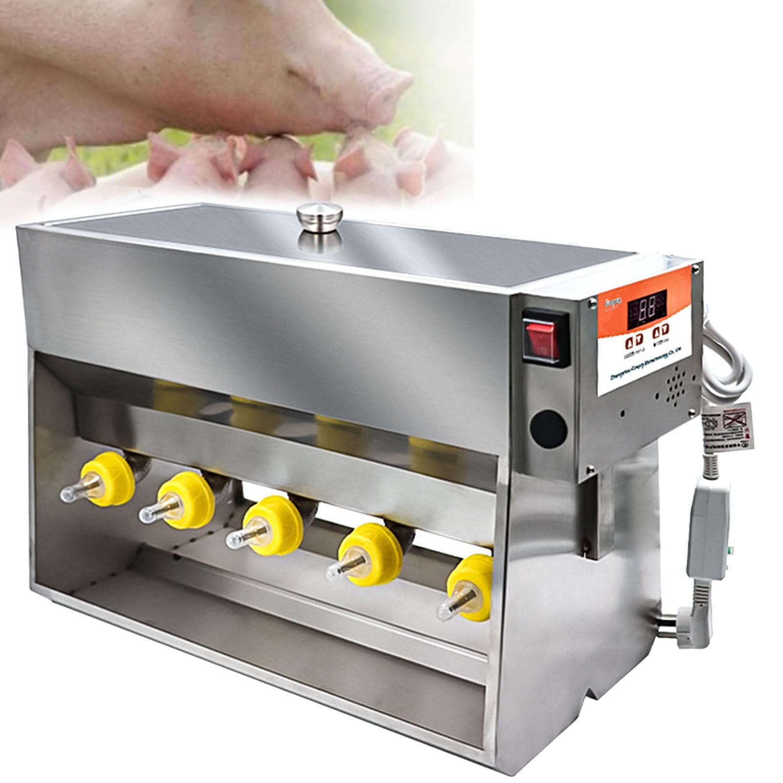 Mangiatoia automatica per latte a temperatura controllata con simulazione del suono, ideale per la cura degli animali da allevamento e da allevamento
