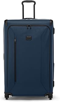Aerotour 4 Wheel Expandable Luggage - Men's and Women's Lightweight Business and Leisure Travel Suitcase - 31" Extended Trip Expandable Packing Case, Navy
