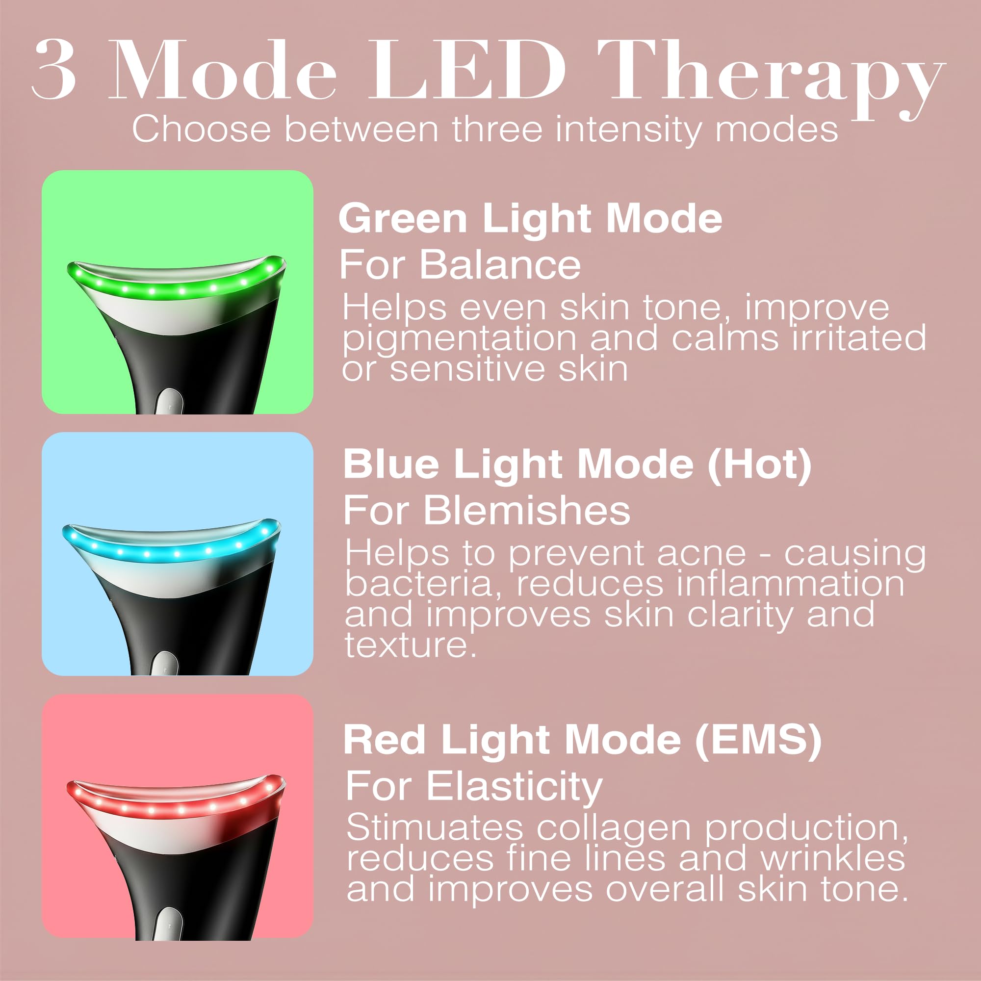 True Health Electric Face Massager & Gua Sha Stone – Face Massager Facial Lifting Device with 3 LED Light Colours and 3 Modes, Microcurrent Device, Warm Compress for Jawline & Neck Sculptor – Black 1