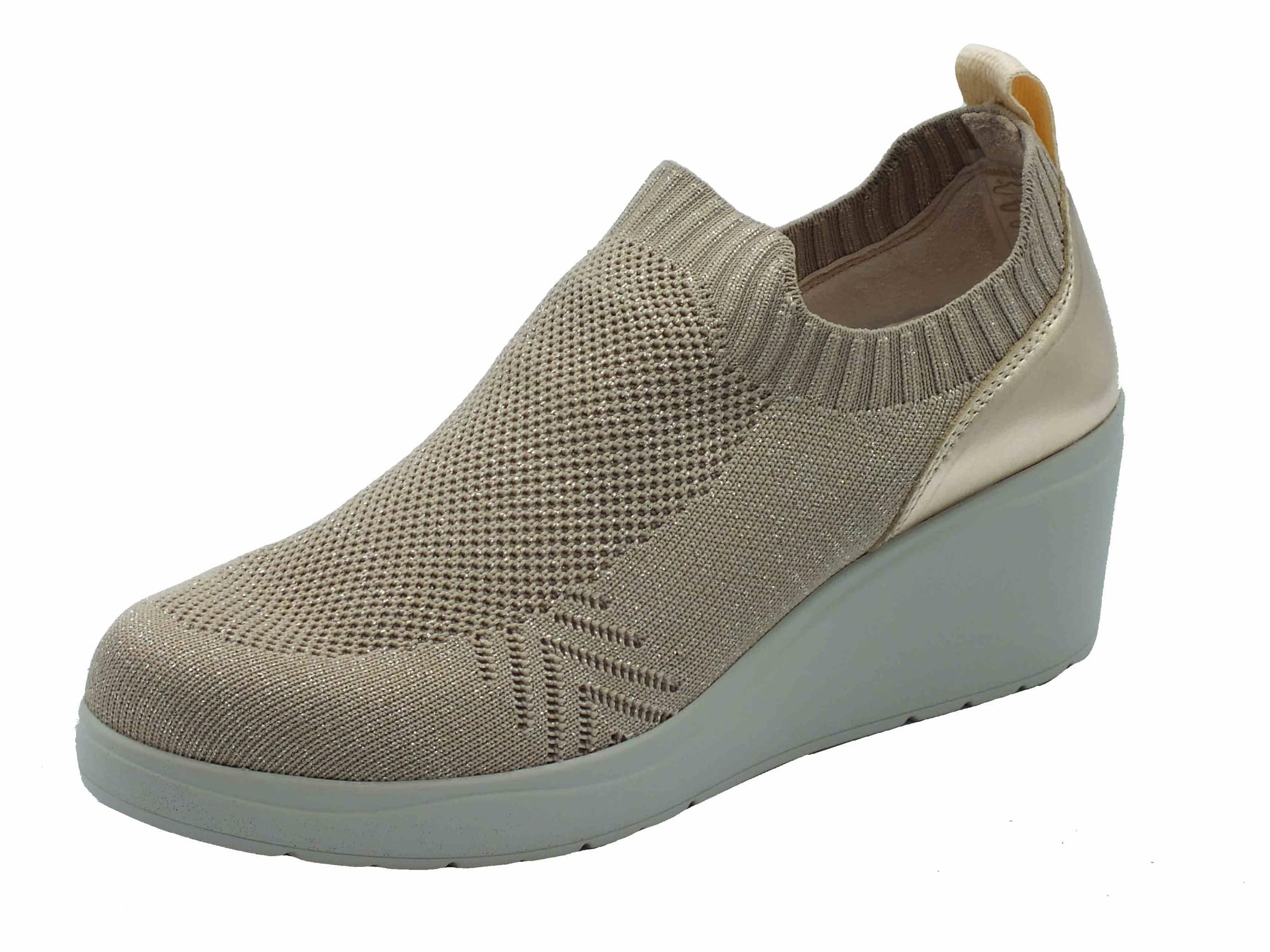 Melluso Scarpa Donna Estiva con Zeppa Tomaia Tessuto Elasticizzato