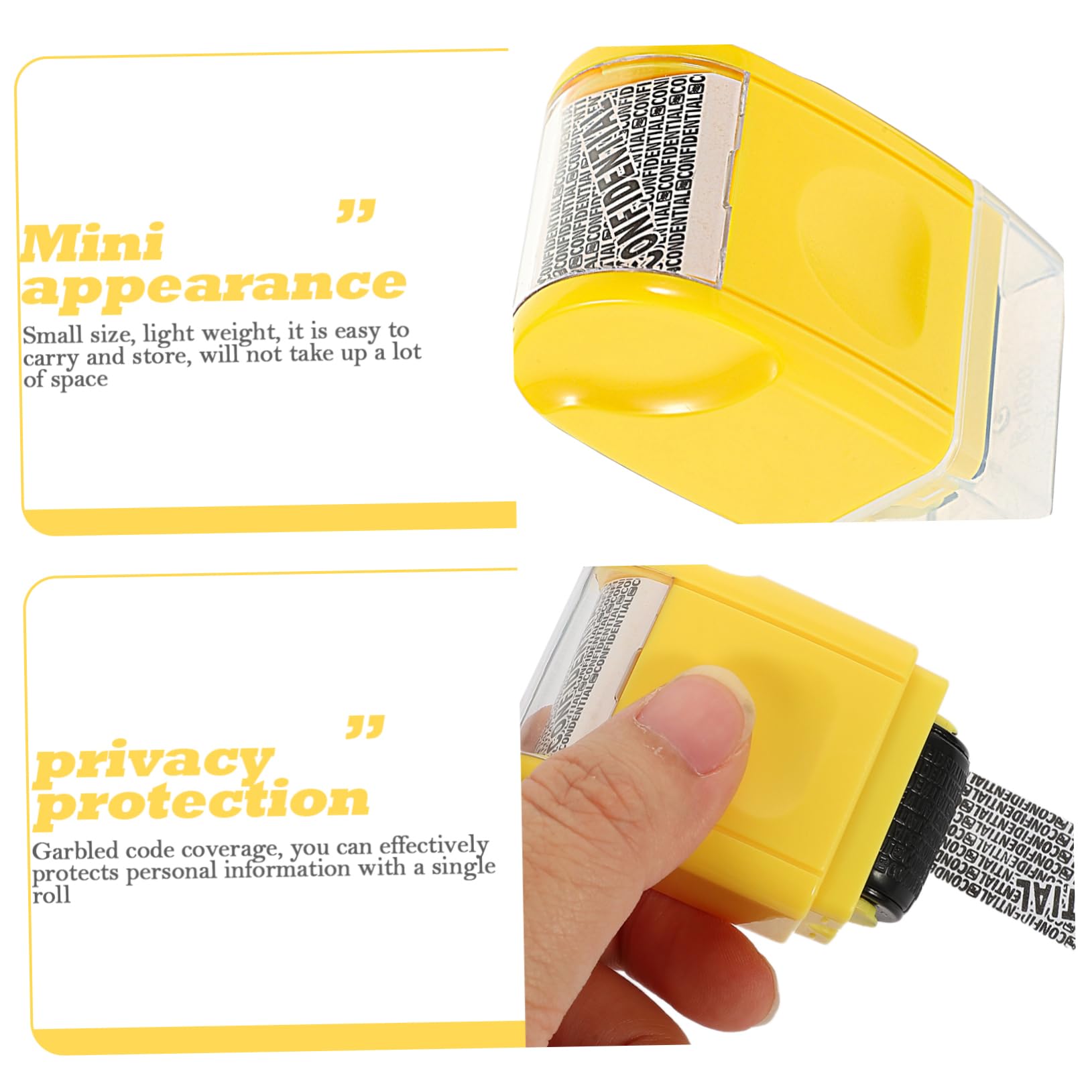 TEHAUX 5pezzi Timbro Privacy Multi-funzione Accessorio Comodo Per Documenti Riservati Copertura Per Fatture e Documenti Personali Design Facile Da Usare Vibrante