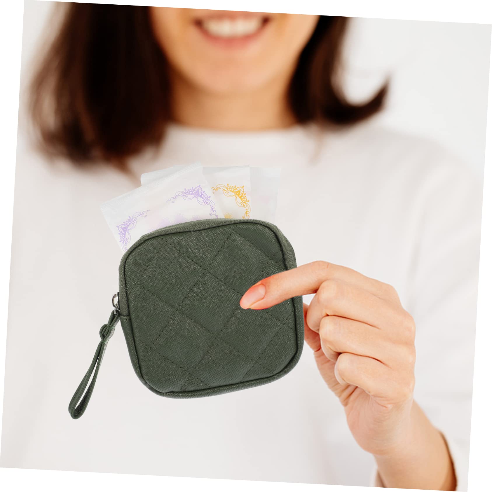 Sacchetto Porta Assorbenti Sanitario Portatile Custodia Igienica Femminile Borsa Salvaspazio Per Viaggio