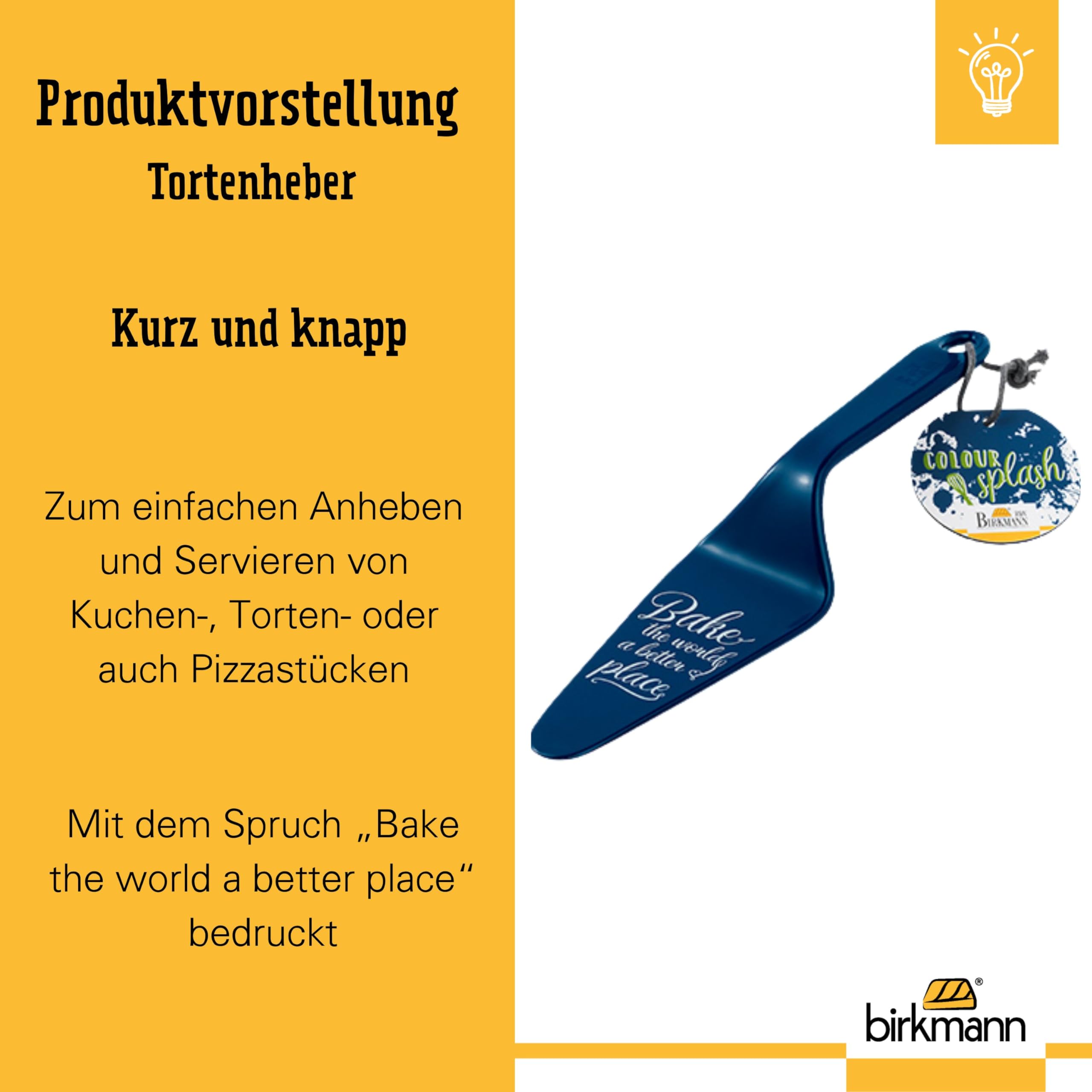 Paletta Per Torte RBV Birkmann - Color Kitchen Con Scritta, Turchese, 26cm - Foto 5