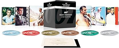 James Bond 007-La Collection Sean Connery-6 Films [4K Ultra HD + Blu-Ray-Boîtier SteelBook limité]