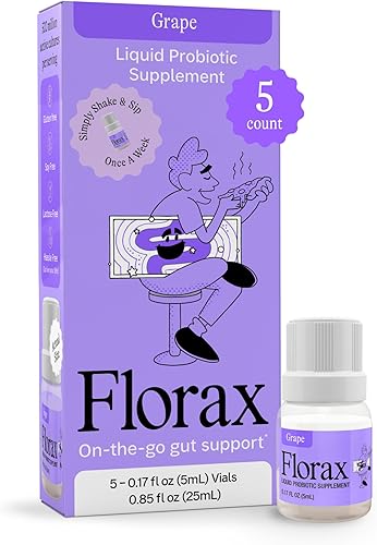 Miniatura 1 de HEBRON Florax - Suplemento probiótico líquido - Soporte intestinal para mujeres y hombres, agita y sorbe, 5 viales de 0.17 onzas líquidas (0.2 fl