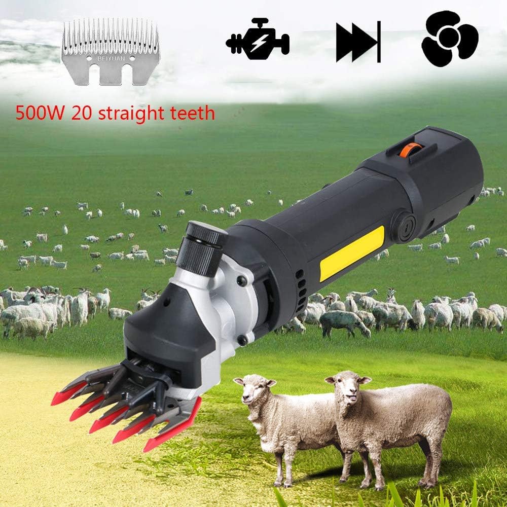 500W Electric Wool Shears 6-Speed Adjustable Wool Shears Labor-Saving Shaving Wool Hair Clipper Can Be Used to Trim Animal Hair Such As Horses Pigs Rabbits