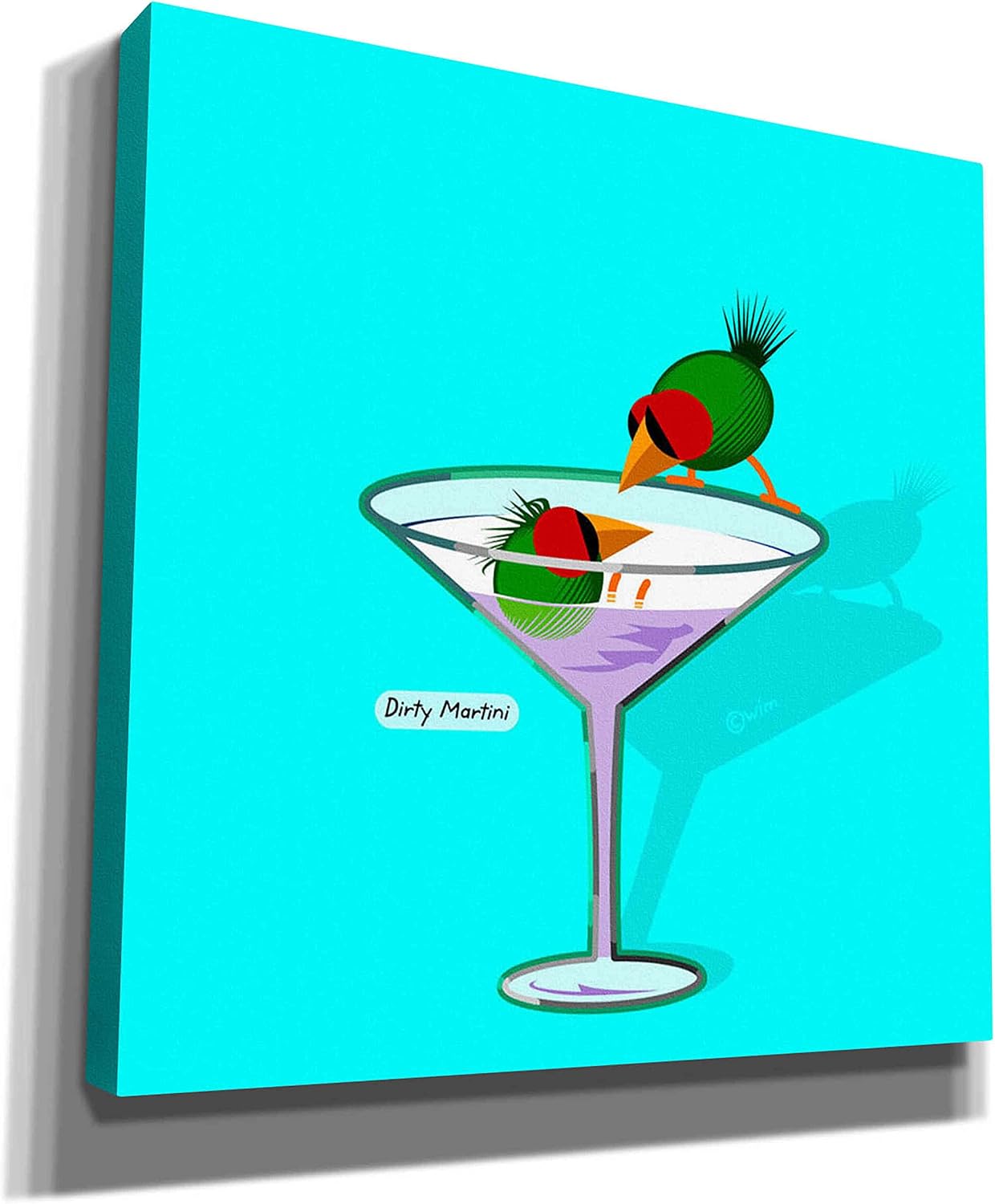 Epic Graffiti 'Dirty Martini' by Chuck Wimmer, Canvas Wall Art, 12"x12"