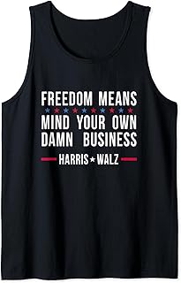 Kamala Harris Tim Walz Mind Your Own Damn Business Tank Top