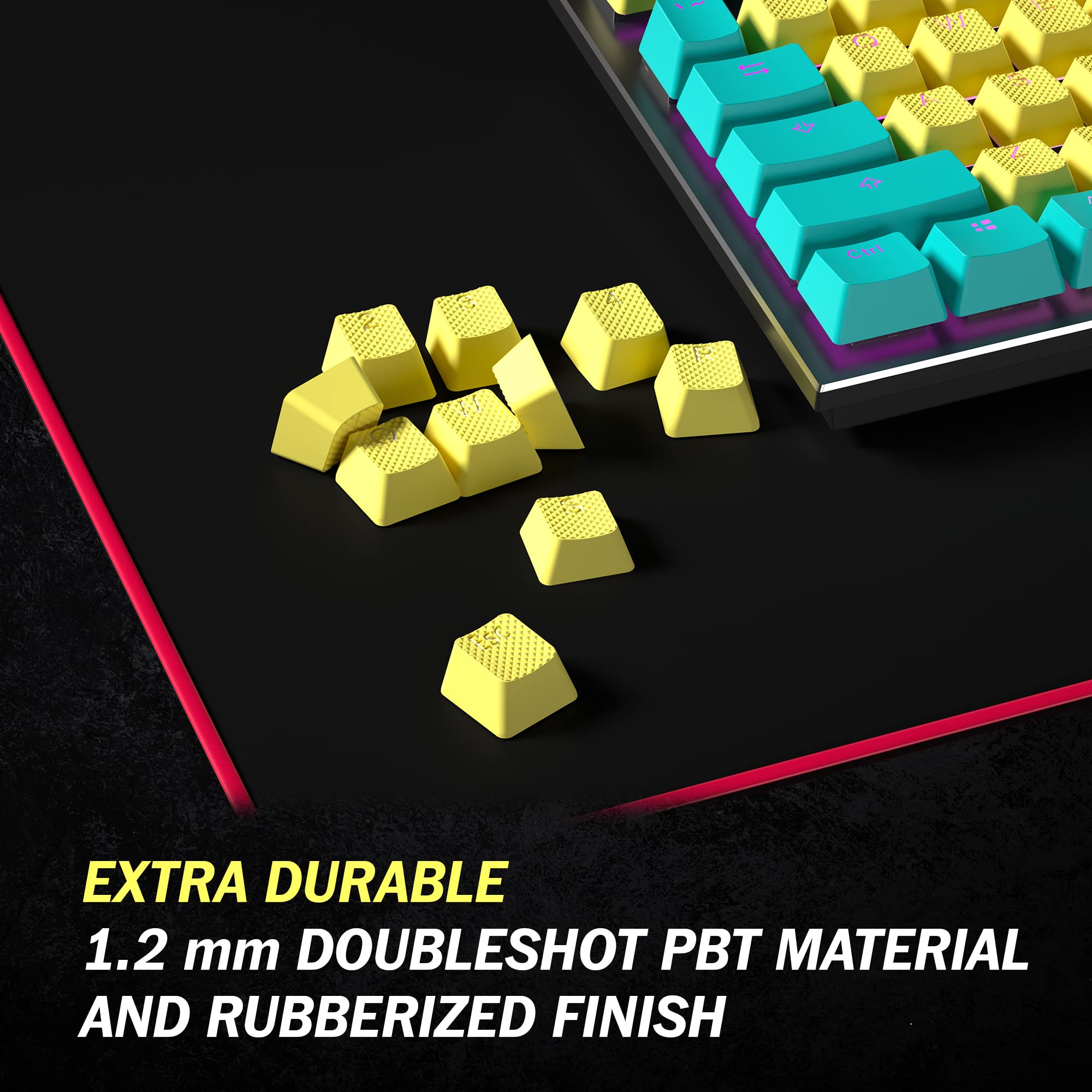HK GAMING Rubber Backlit Doublesht Keycap Set | OEM Martinique