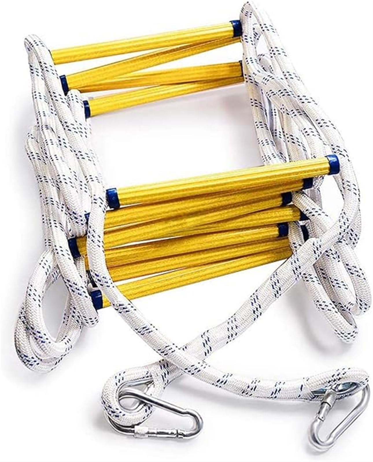 Rope Ladder,Fire Escape Rope Ladder Fireproof Rescue Ladder for Emergencies,Portable Non-slip Fire Escape Ladder Reusable with Hook and Screws,with Height Safety Perfect for Windows and Balcon