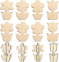 Vista 12 de COCHIE Bricolaje 3D de murciélagos de Halloween para pintar, rebanadas de madera sin terminar pintables para manualidades, recortes de murciélagos