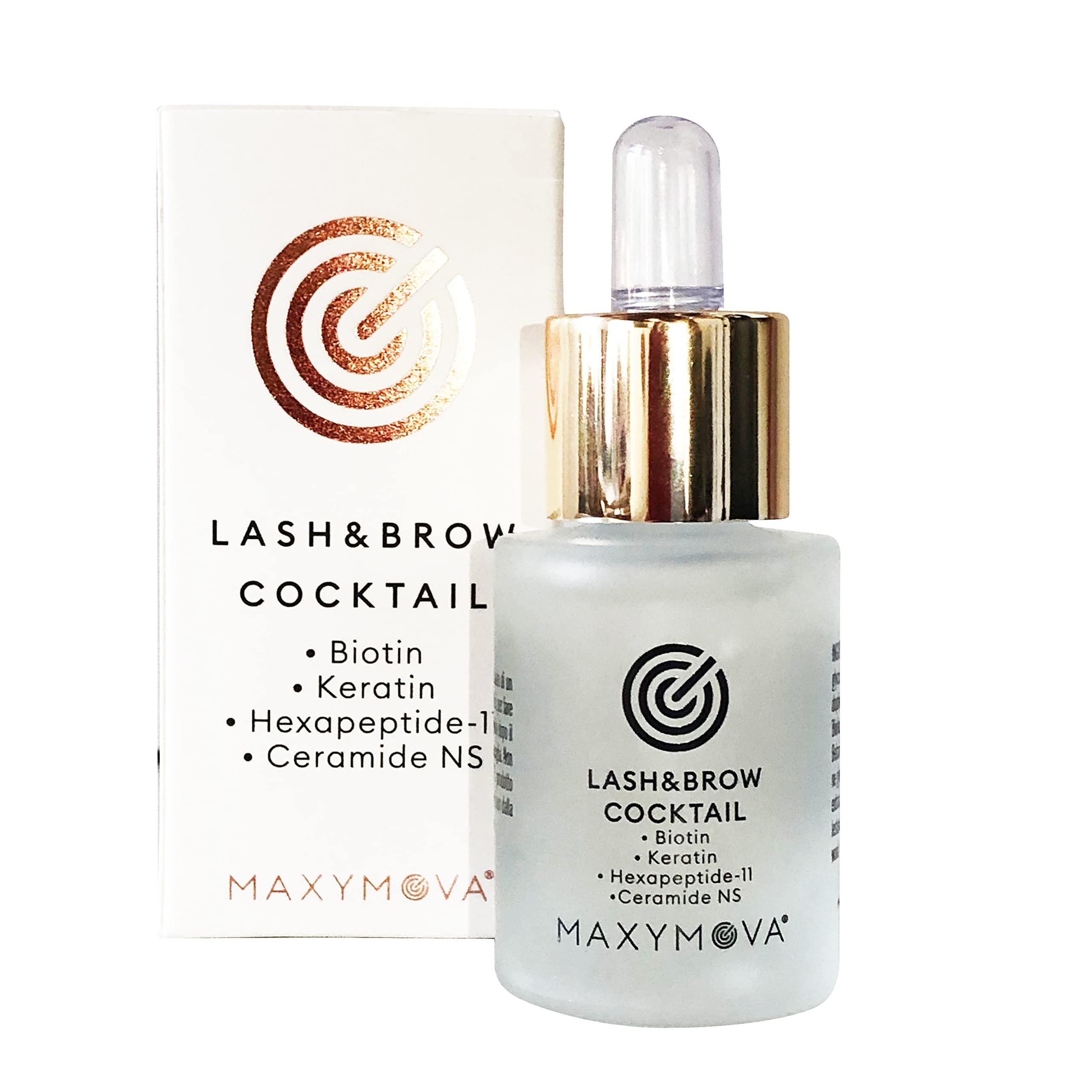 MAXYMOVA Cocktail Lash & Brow, fluido finale professionale per laminazione ciglia e sopracciglia, 15 ml