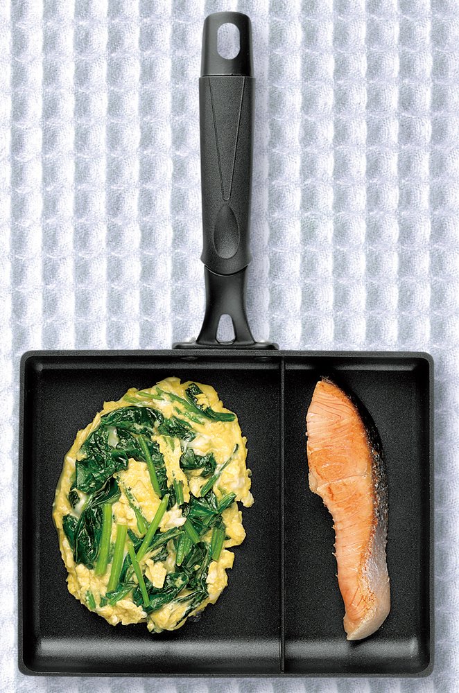 Amazon｜タマハシ 玉子焼き器 ブラック 23×37×5.7cm ニュー