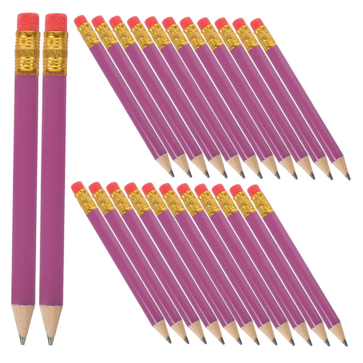 144 Matite Hb in Legno Porpora, Matite Corto da Disegno e Scrittura per Studenti e Artisti, Set Pratico di Buona Qualità per Scuola e Ufficio