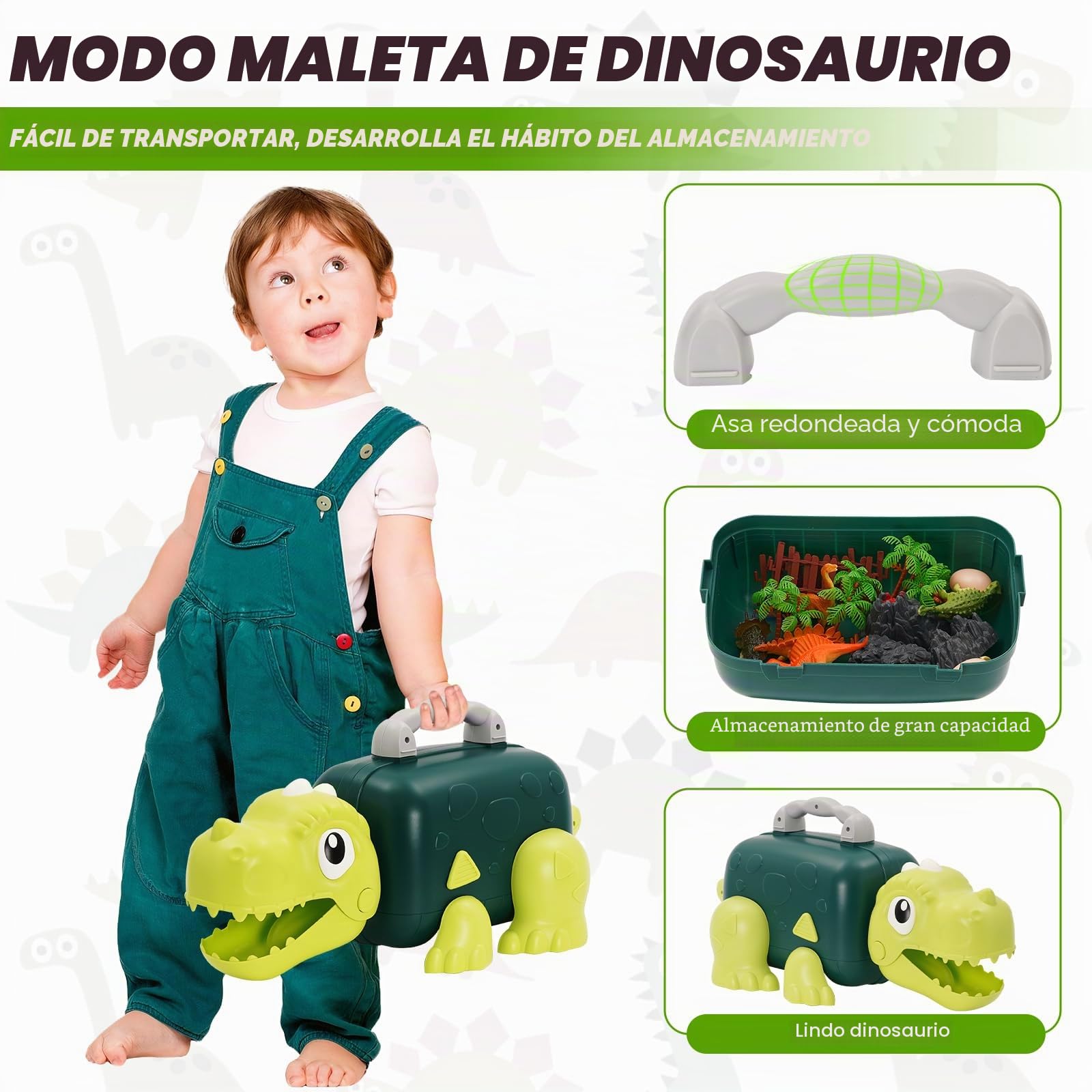 Dinosaurios Juguetes para niños de 3 a 8 años.22PCS Realistas de Dinosaurios con Volcán, Juguetes de Dinosaurio,Huevo de Dinosaurio y Caja de Almacenamiento.Regalo para Niños y niñas