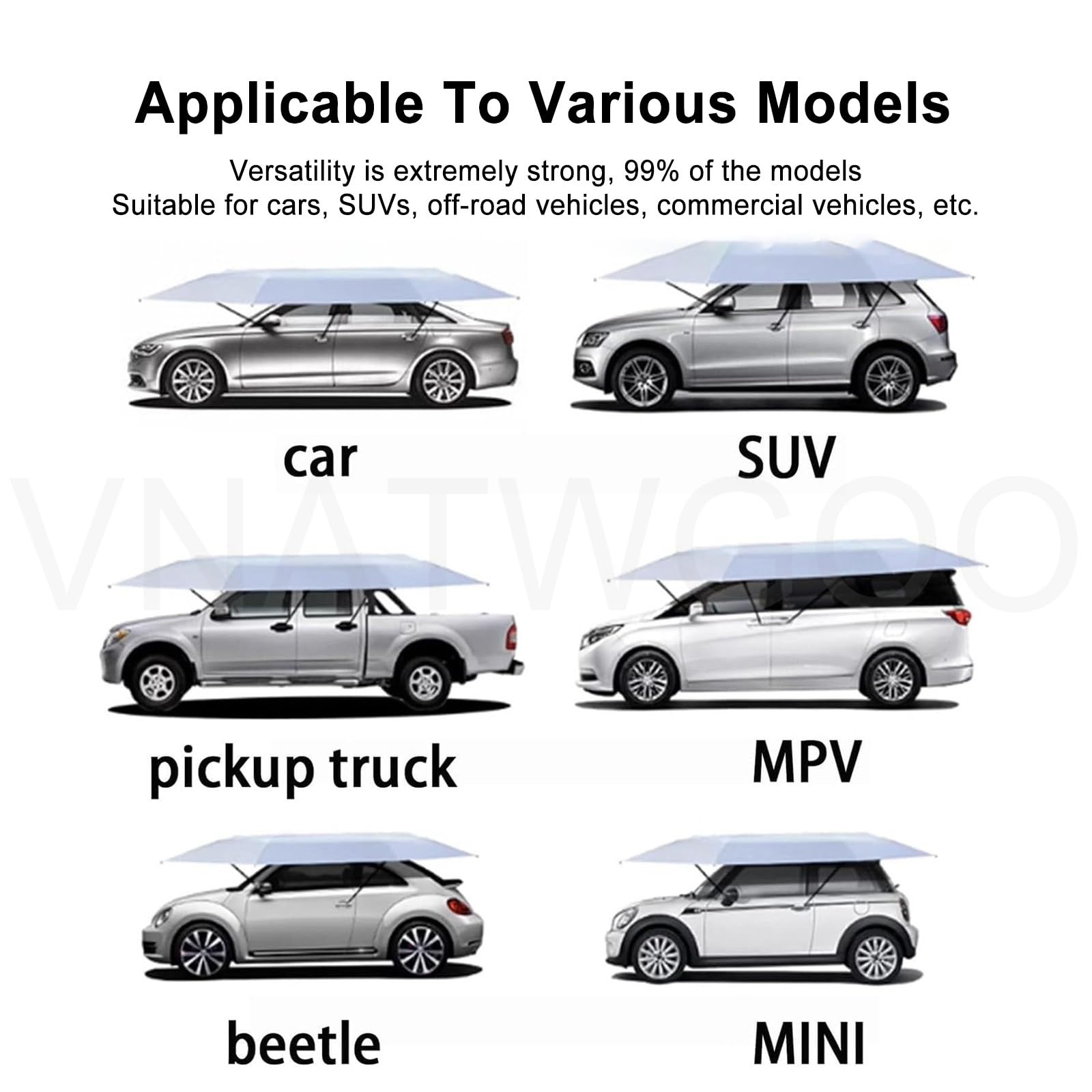 W pełni automatyczny parasol samochodowy, elektryczny, uniwersalny namiot dachowy do samochodów typu Sedan, SUV, MPV, składana, odpinana osłona przeciwsłoneczna