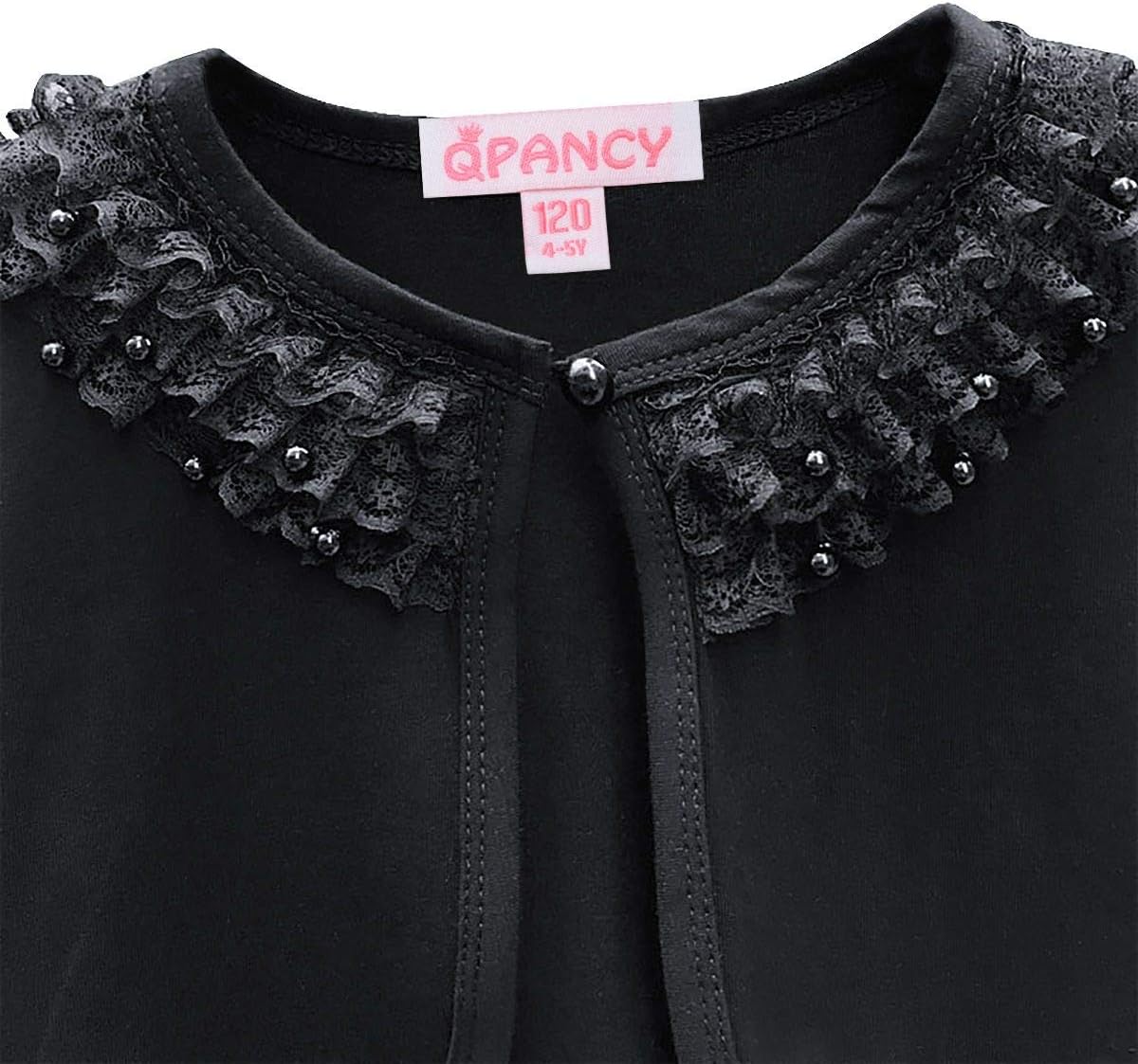 Girls Shrugs Lace Bolero Long Sleeve Cardigan Party Church Dress Cover Up - Image 3