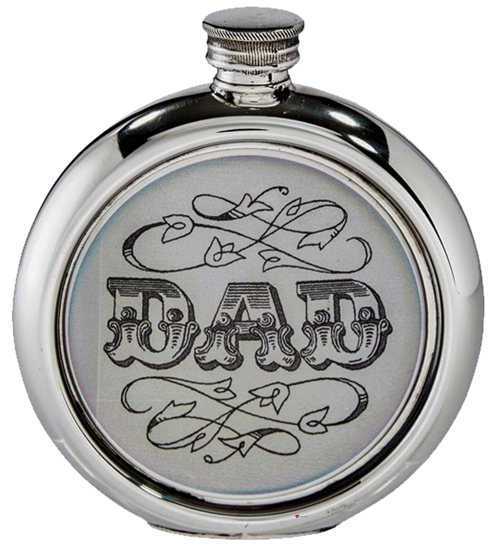 Flasque de poche 6 oz ronde en acier poli pour randonnée et voyage