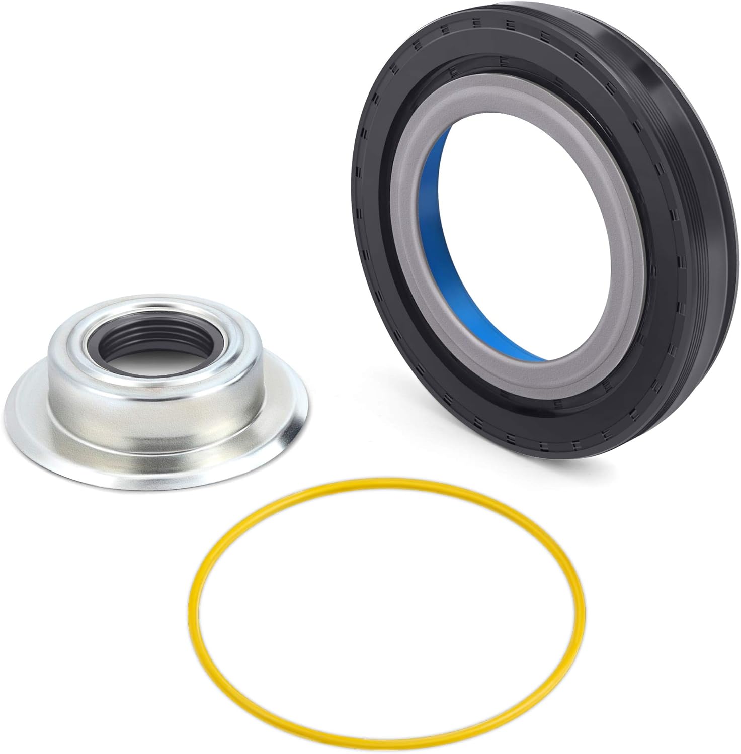 XIKE 1 Set Front Wheel Seals Kit Fits 1998-2004 F250 F350 F450 Superduty Compatible with Dana 50/60 Axle Knuckle/Tube, Part Code 50491/28600/710493/50381/710413/41784-2/F81Z-4A322-AA.