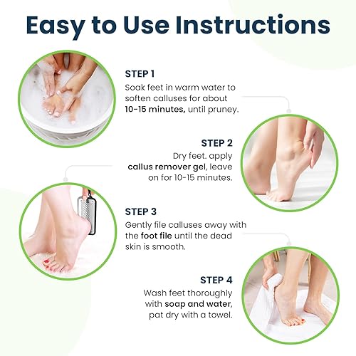Miniatura 5 de Gel removedor de callos para pies de árbol de té, gel removedor de callos extra fuerte y remojo de pies con sales de Epsom para callos, talones