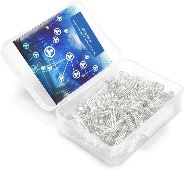 Gikfun 5mm 4 Pin RGB Common Anode LED for Arduino DIY (Case Pack of 100pcs) EK1443U