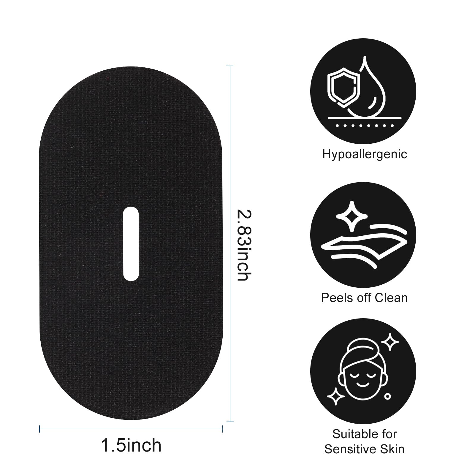 60 PCS Black Binding Tape (60 Pack) Strong Adhesive Multi-Functional Trial No-glued Removal Suitable for Books Bowling Heel，Finger - 3