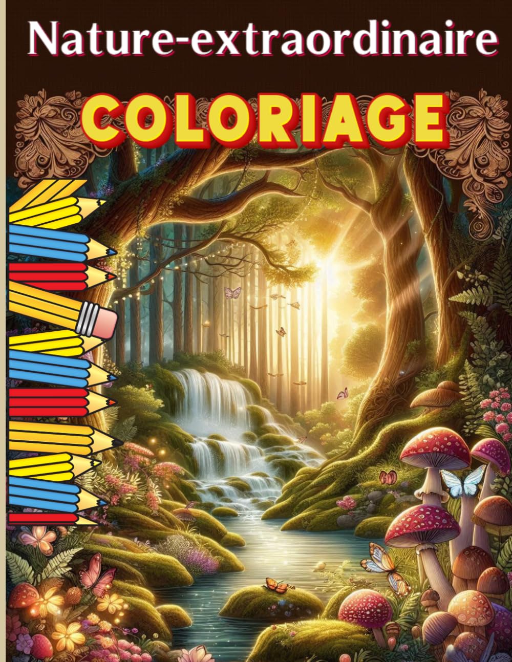 Nature Extraordinaire : Un Livre de Coloriage pour Adultes: Scènes Relaxantes de Paysages Magiques, Forêts Enchantées et Merveilles Naturelles Format ... à colorier : 40 illustrations originales