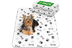 GREEN LIFESTYLE Reusable Dog Pee Pads Washable Pack of 2 34x36