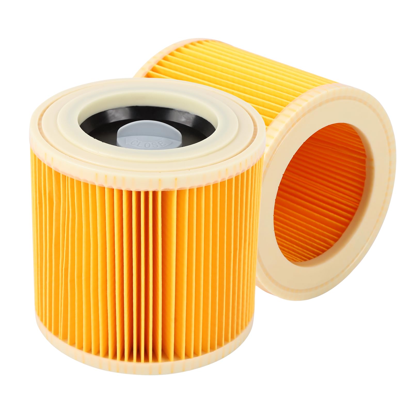 Cartridge Filter Compatible with Karcher, 2Pcs Karcher Vacuum Filter for WD2 WD3 MV2 MV3 Series A K SE 4001 SE 4002 Wet & Dry Vacuum Cleaners part NO KAR64145520
