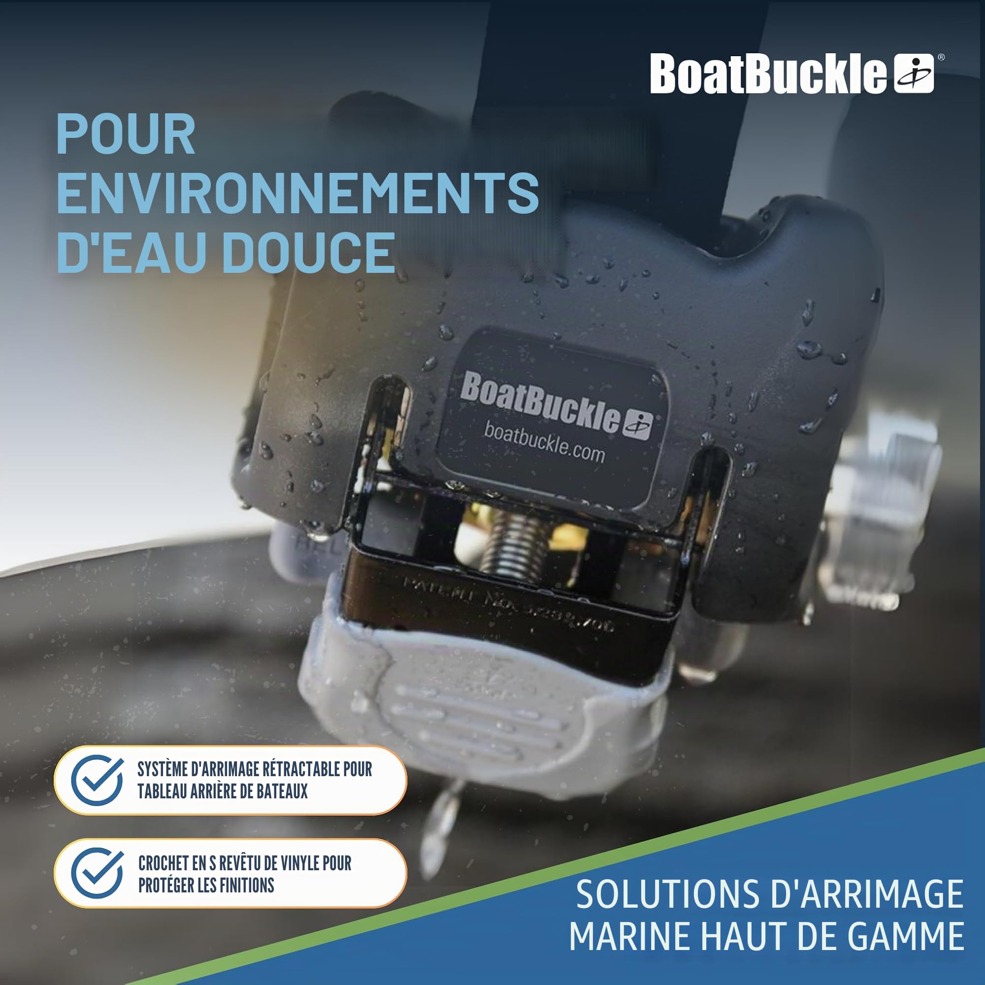 BoatBuckle G2 Nœud Papillon rétractable en Acier Inoxydable