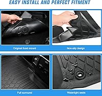 Vista 4 de Nilight Alfombrillas de TPE para Ford F-150 F150 Lightning SuperCrew Cab asientos de cabina 2015 2016 2017 2018 2019 2020 2021 2022 2023 2024 2025