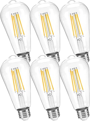 MEGAENERGY Bombilla LED E26 de candelabro equivalente a 75 W, luz blanca diurna de 4000 K, no regulable, bombilla LED Edison vintage de 1050