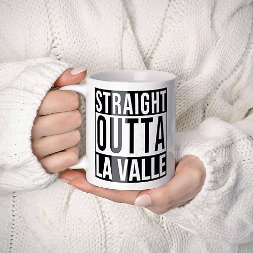 Miniatura 2 de Straight Outta La Valle USA Souvenir Coffee Mug. Funny, I Love City Gift For Men Women Birthday Mothers Day Fathers Day Christmas. 11 Ounces.