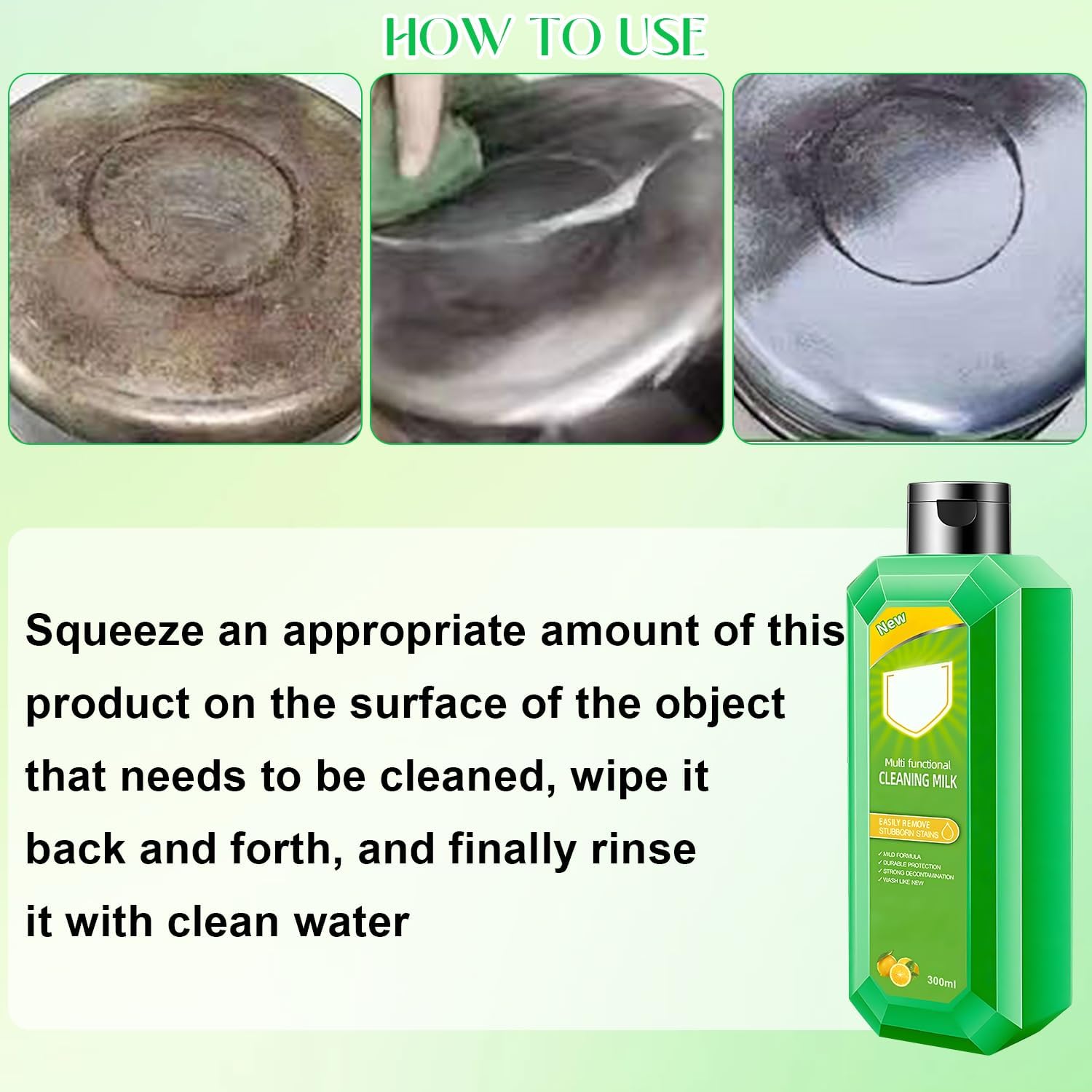 Cleaning Milk House Cleaner, Powerful Multifunctional Concentrated Cleansing Lotion, Multi Functional Effective Cleaning Milk for Household Kitchen to Heavy Oil Stains - 10.6 Fl oz - Image 7