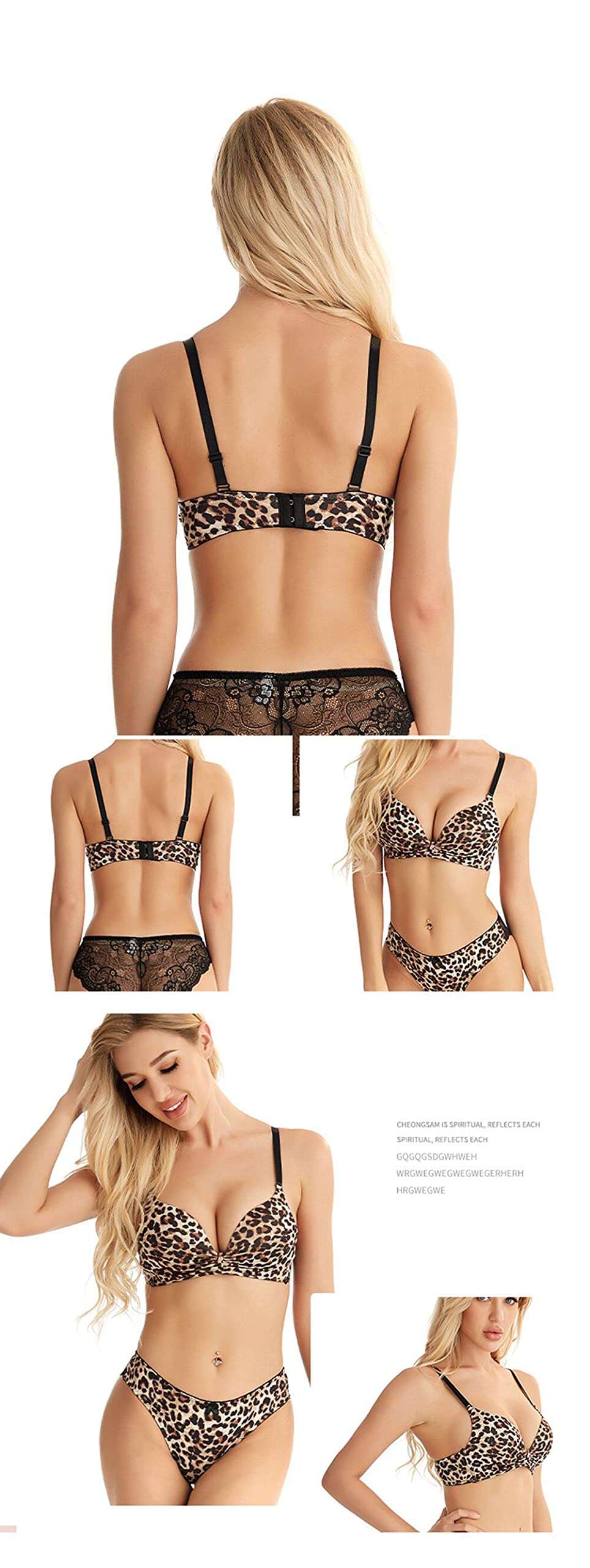 Amazon.co.jp: Foysky ヒョウ柄ブラセットリムなしアンチシャイン