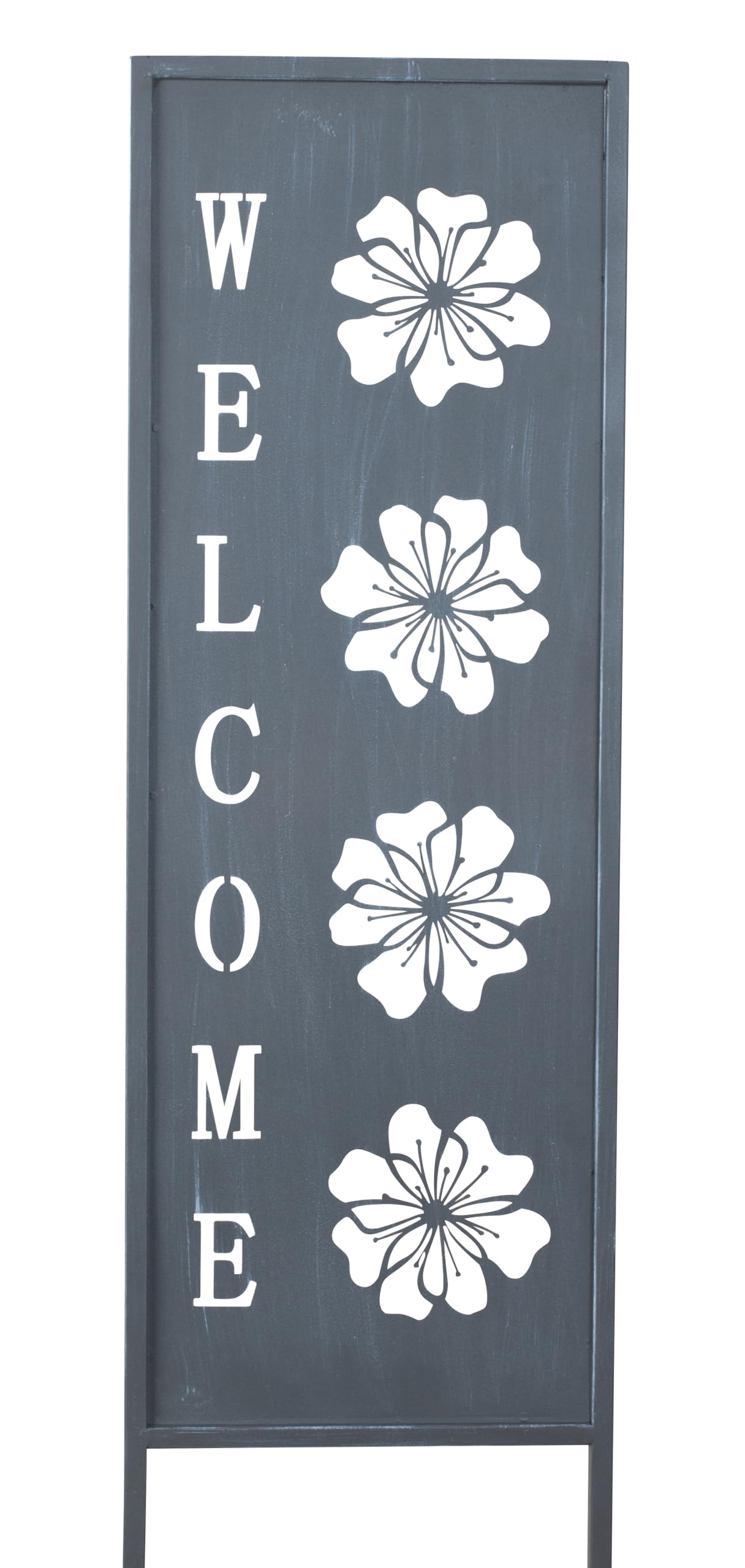 Plaque Welcome en métal de 83 cm pour sublimer une allée