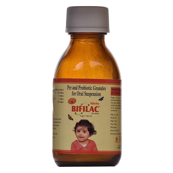 Bifilac Bottle of 5 gm/50 ml Dry Syrup Amazon.in Health & Personal